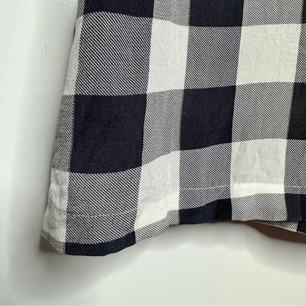 Equipment Gray Buffalo Check Logan 100% Silk Blouse Size XS - Picture 7 of 9